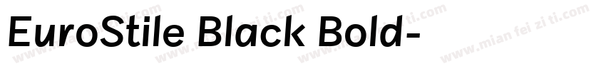 EuroStile Black Bold字体转换